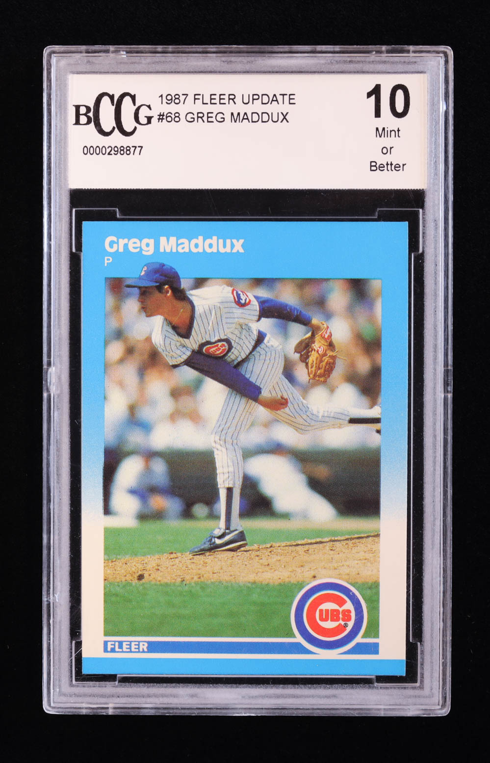 Greg Maddux 1987 Fleer Update #U68 RC (BCCG 10) at PristineAuction.com Greg Maddux 1987 Fleer Update #U68 RC (BCCG 10) at PristineAuction.com