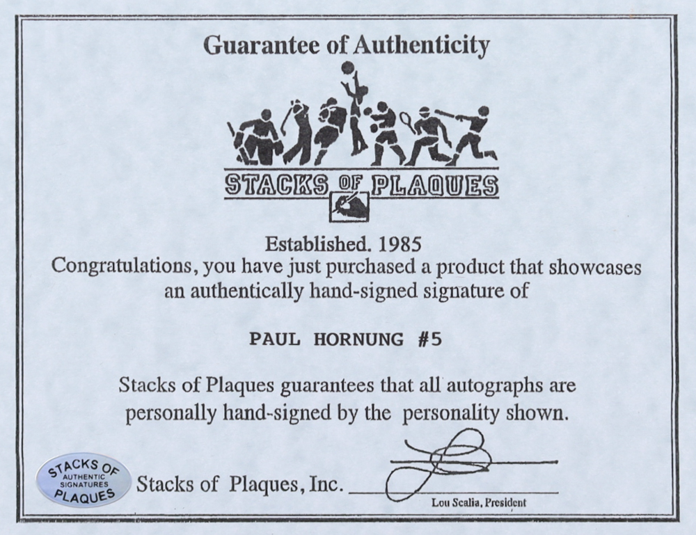 Paul Hornung Signed Notre Dame Fighting Irish 8x10 Photo (SoP) at PristineAuction.com Paul Hornung Signed Notre Dame Fighting Irish 8x10 Photo (SoP) at PristineAuction.com