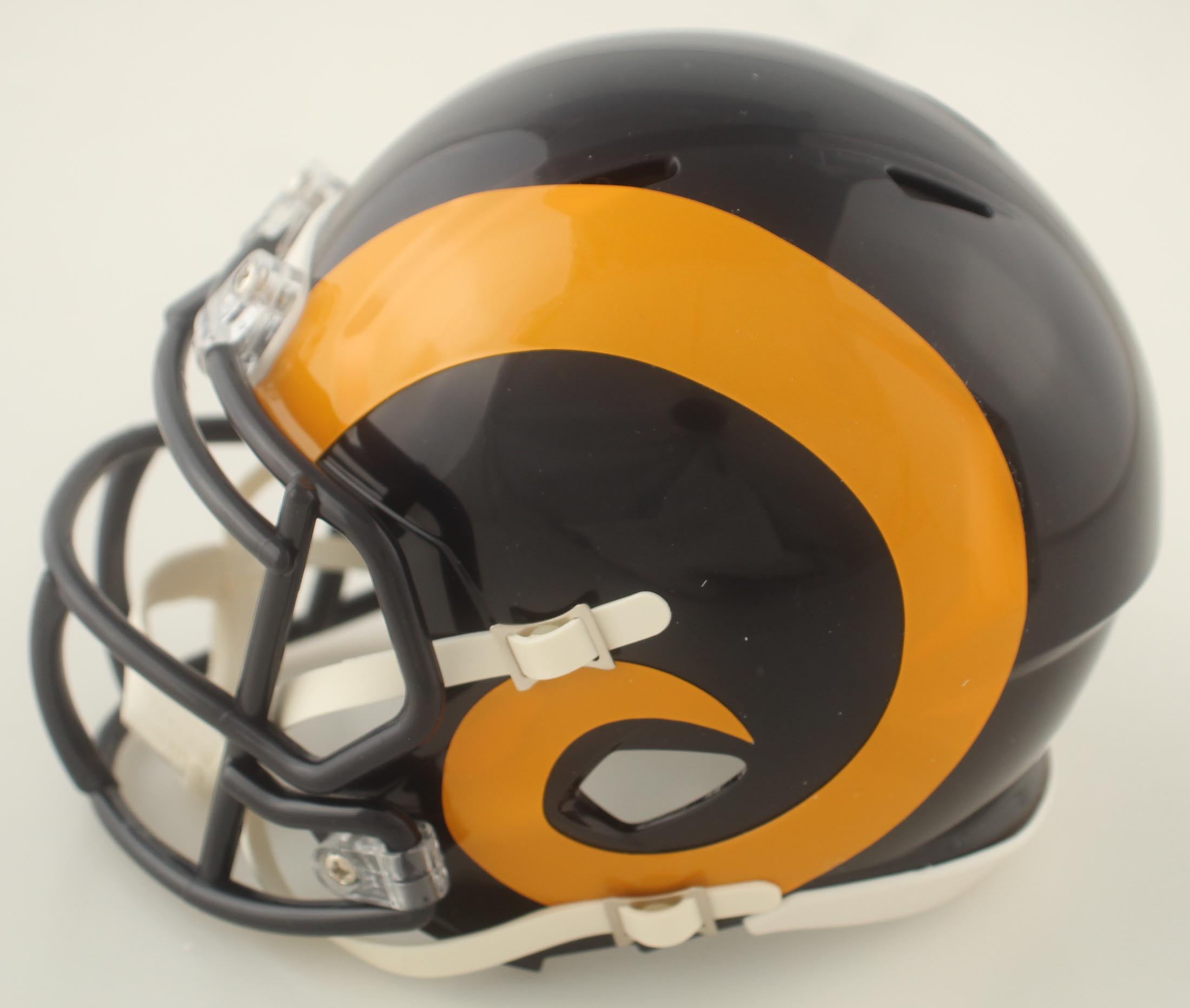 Jack Youngblood Signed Rams Throwback Speed Mini Helmet Inscribed "HOF ...