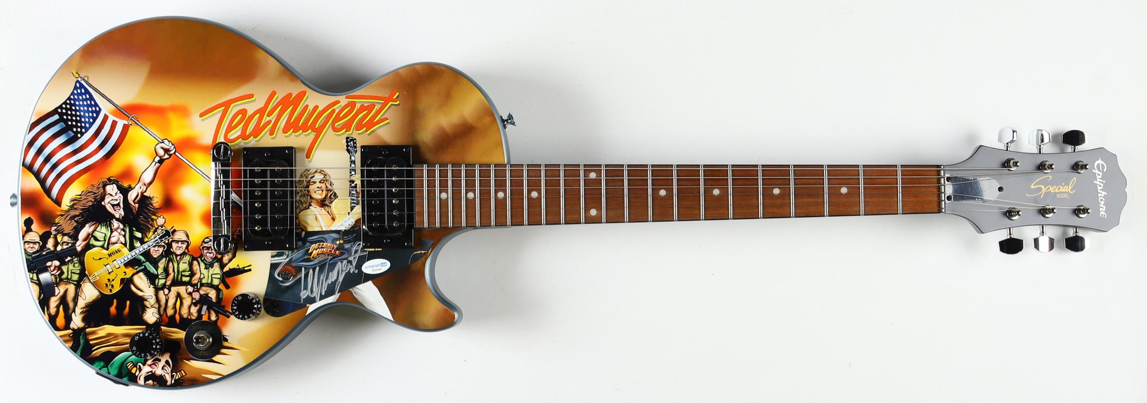 Ted Nugent Signed Full-Size Electric Guitar (ACOA & AutographPros) at PristineAuction.com Ted Nugent Signed Full-Size Electric Guitar (ACOA & AutographPros) at PristineAuction.com
