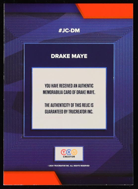 Drake Maye 2024 TruSport Jumbo Trucreator Card #10 #JC-DM Rookie Card at PristineAuction.com Drake Maye 2024 TruSport Jumbo Trucreator Card #10 #JC-DM Rookie Card at PristineAuction.com