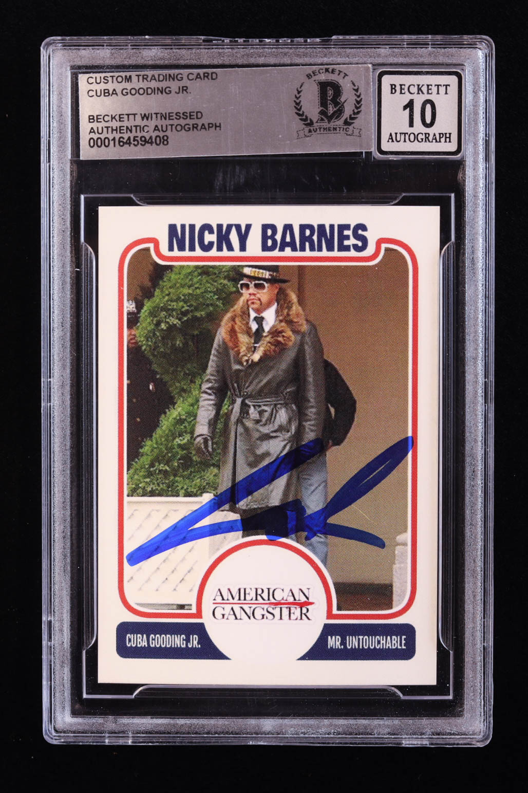 Cuba Gooding Jr. Signed "American Gangster" Custom Trading Card (BGS | Auto 10) at PristineAuction.com Cuba Gooding Jr. Signed "American Gangster" Custom Trading Card (BGS | Auto 10) at PristineAuction.com