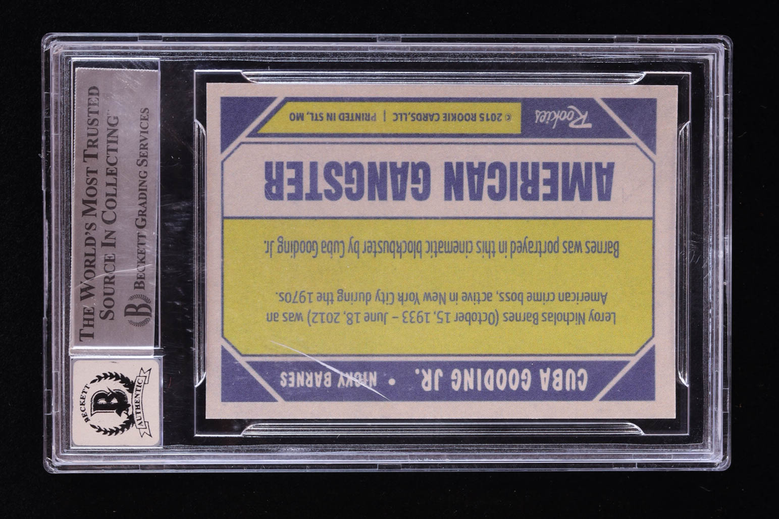 Cuba Gooding Jr. Signed "American Gangster" Custom Trading Card (BGS | Auto 10) at PristineAuction.com Cuba Gooding Jr. Signed "American Gangster" Custom Trading Card (BGS | Auto 10) at PristineAuction.com