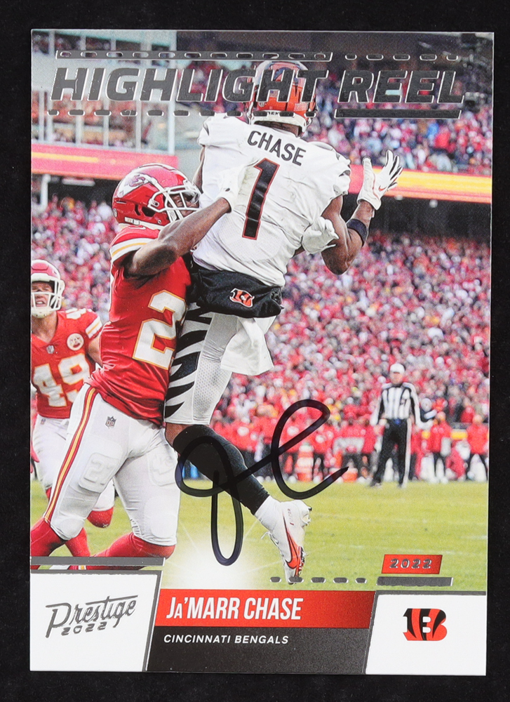 Ja'Marr Chase Signed 2022 Prestige Highlight Reel #1 (PIA) at PristineAuction.com Ja'Marr Chase Signed 2022 Prestige Highlight Reel #1 (PIA) at PristineAuction.com