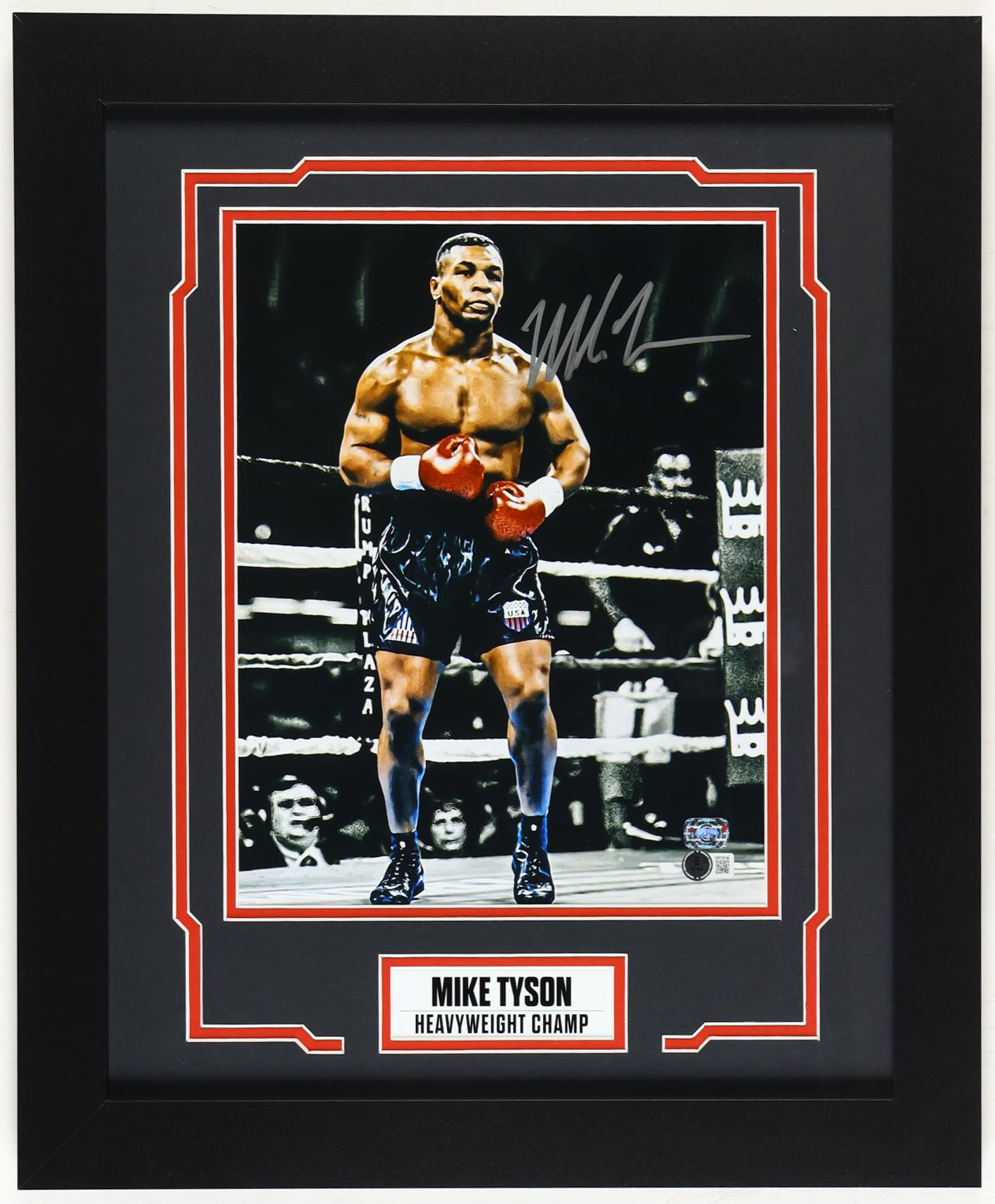 Mike Tyson Signed Custom Framed Photo Display (Beckett & Tyson) at PristineAuction.com Mike Tyson Signed Custom Framed Photo Display (Beckett & Tyson) at PristineAuction.com