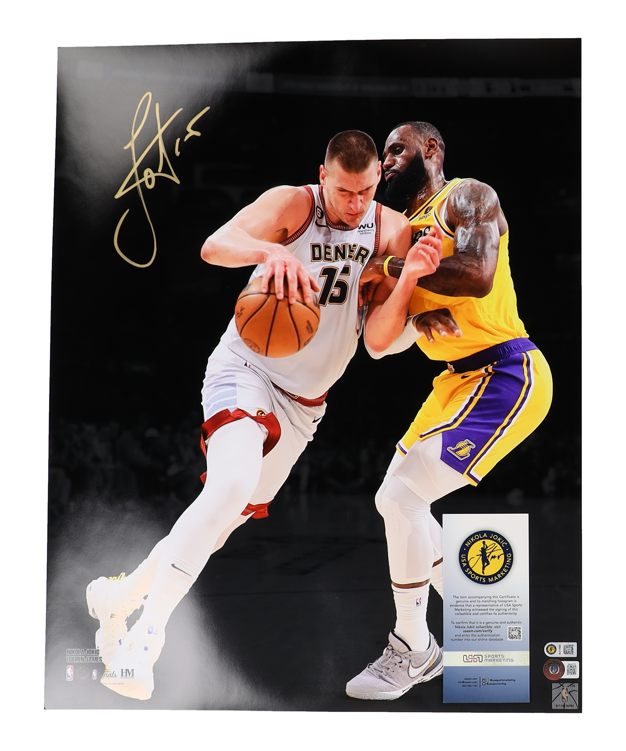 Nikola Jokic Signed Nuggets 16x20 Photo (Jokic & Beckett) at PristineAuction.com Nikola Jokic Signed Nuggets 16x20 Photo (Jokic & Beckett) at PristineAuction.com