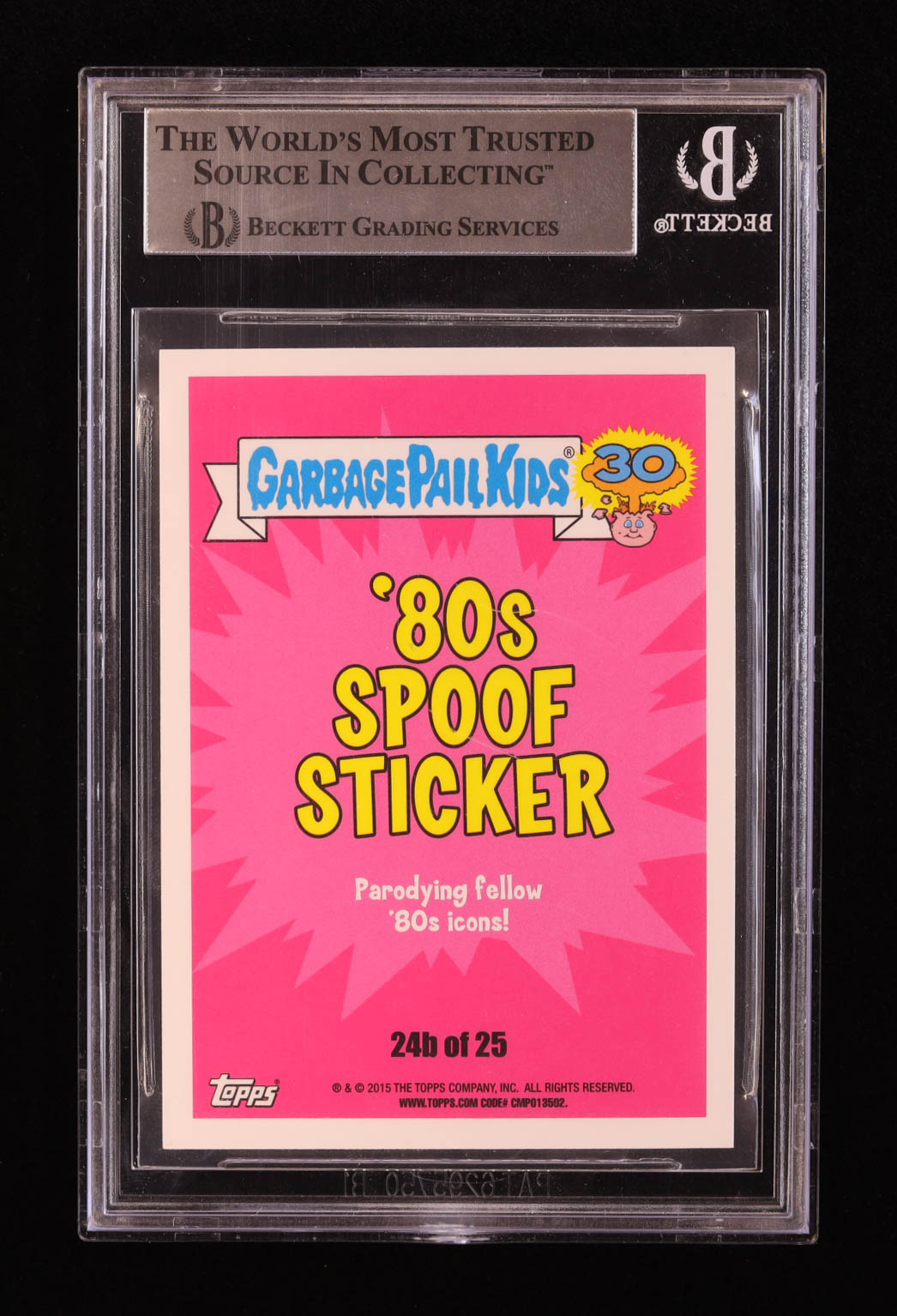 Mike Tyson Signed 2015 Garbage Pail Kids 30th Anniversary Spoof Sticker ...