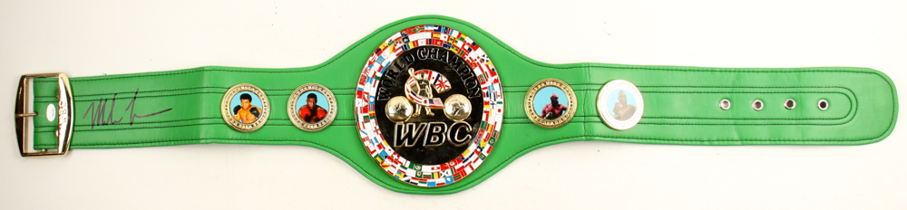 Mike Tyson Signed WBC Championship Belt (JSA) at PristineAuction.com Mike Tyson Signed WBC Championship Belt (JSA) at PristineAuction.com