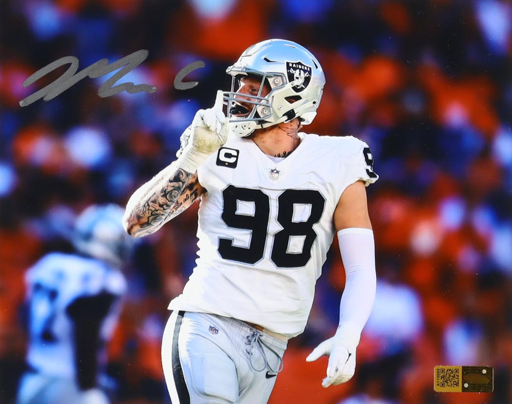 Maxx Crosby Signed Raiders 8x10 Photo (PIA) at PristineAuction.com Maxx Crosby Signed Raiders 8x10 Photo (PIA) at PristineAuction.com