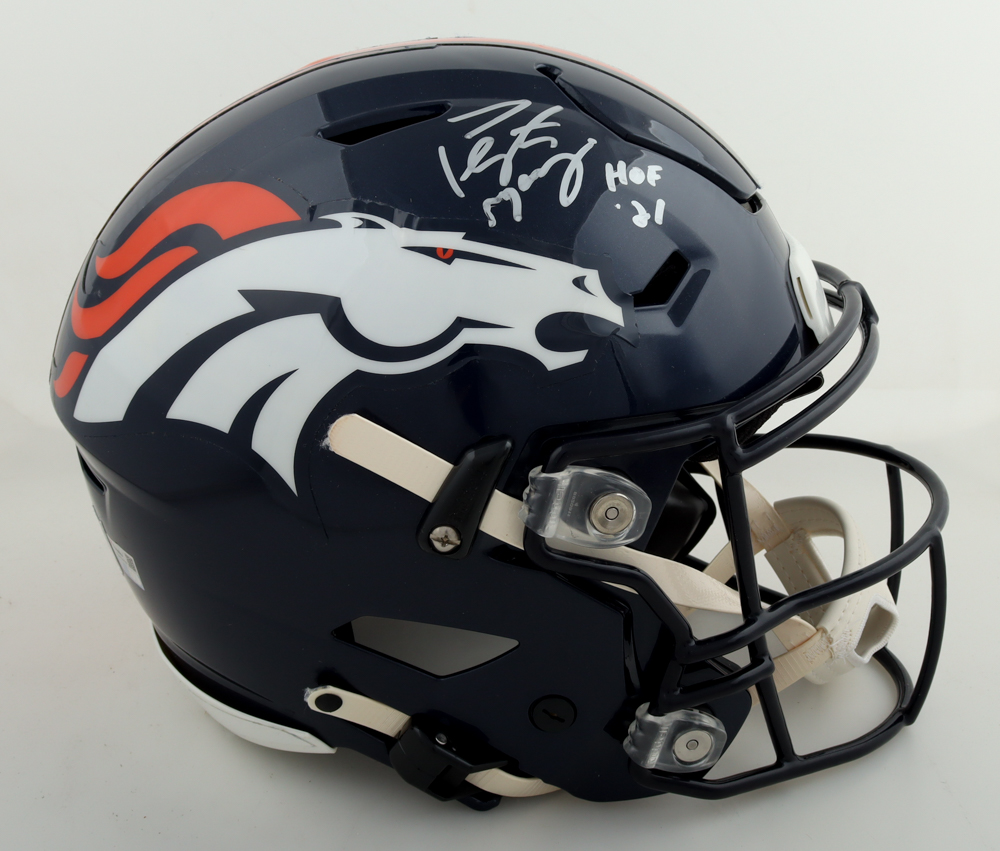 Peyton Manning Signed Broncos Full-Size Authentic On-Field Speedflex Helmet Inscribed "HOF 21" (Fanatics) at PristineAuction.com Peyton Manning Signed Broncos Full-Size Authentic On-Field Speedflex Helmet Inscribed "HOF 21" (Fanatics) at PristineAuction.com