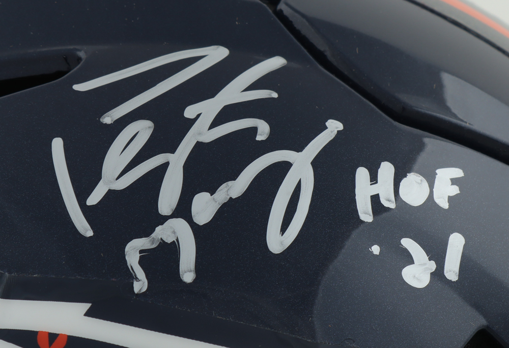 Peyton Manning Signed Broncos Full-Size Authentic On-Field Speedflex Helmet Inscribed "HOF 21" (Fanatics) at PristineAuction.com Peyton Manning Signed Broncos Full-Size Authentic On-Field Speedflex Helmet Inscribed "HOF 21" (Fanatics) at PristineAuction.com