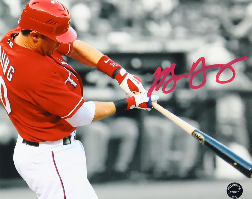 Michael Young Signed Rangers 8x10 Photo (Playball Ink) at PristineAuction.com Michael Young Signed Rangers 8x10 Photo (Playball Ink) at PristineAuction.com