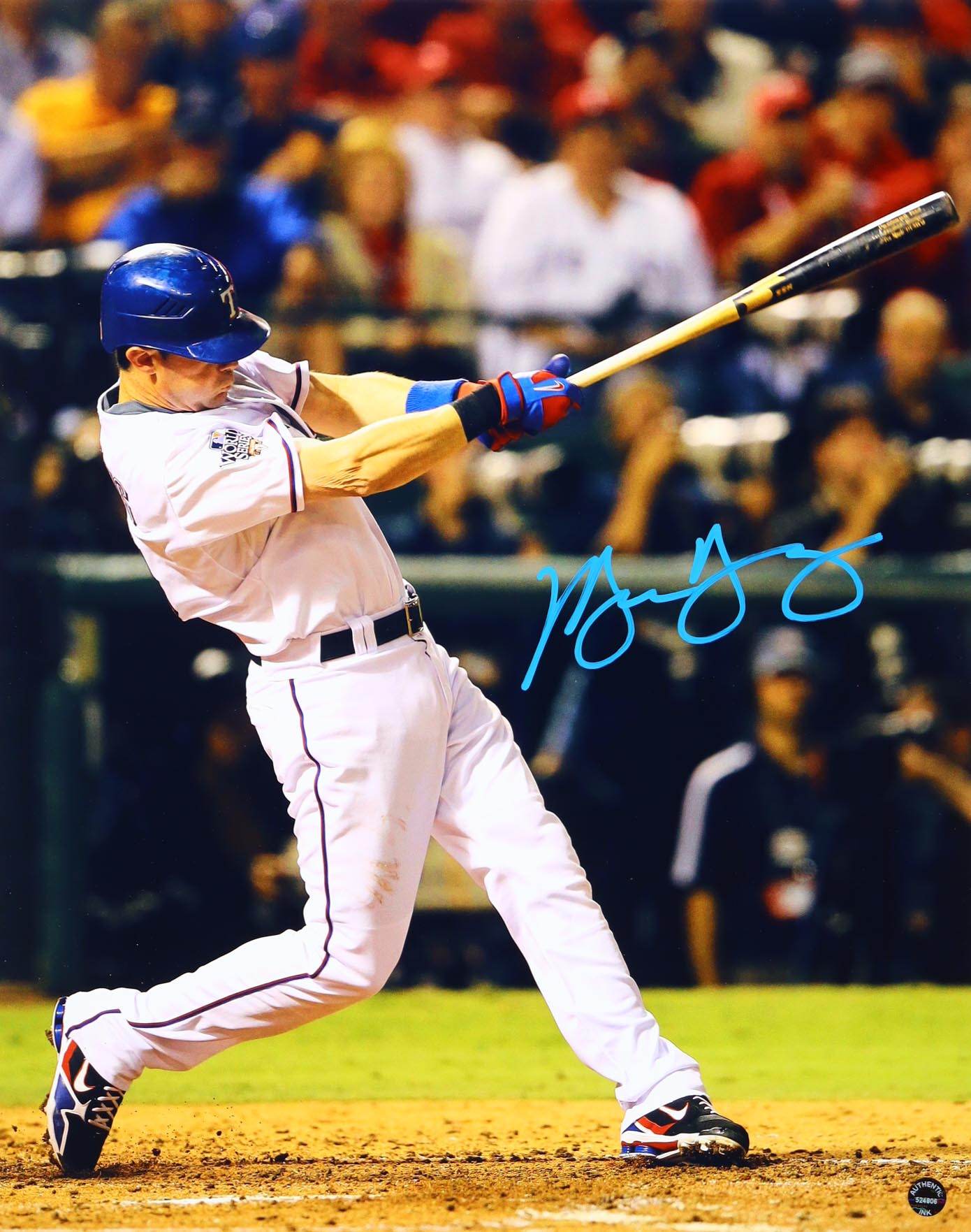 Michael Young Signed Rangers 16x20 Photo (Playball Ink) at PristineAuction.com Michael Young Signed Rangers 16x20 Photo (Playball Ink) at PristineAuction.com