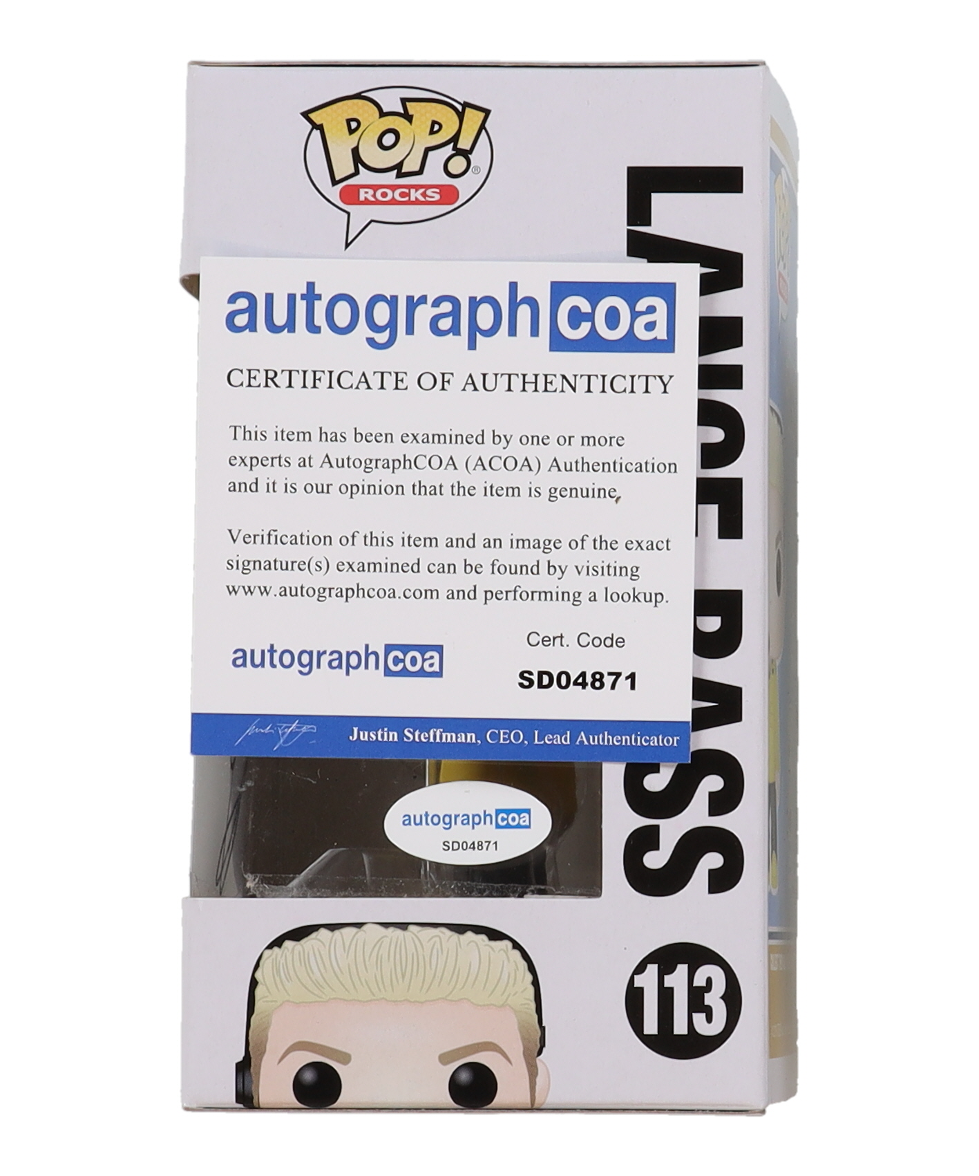 Lance Bass Signed NSYNC #113 Funko Pop! Vinyl Figure (ACOA) at PristineAuction.com Lance Bass Signed NSYNC #113 Funko Pop! Vinyl Figure (ACOA) at PristineAuction.com