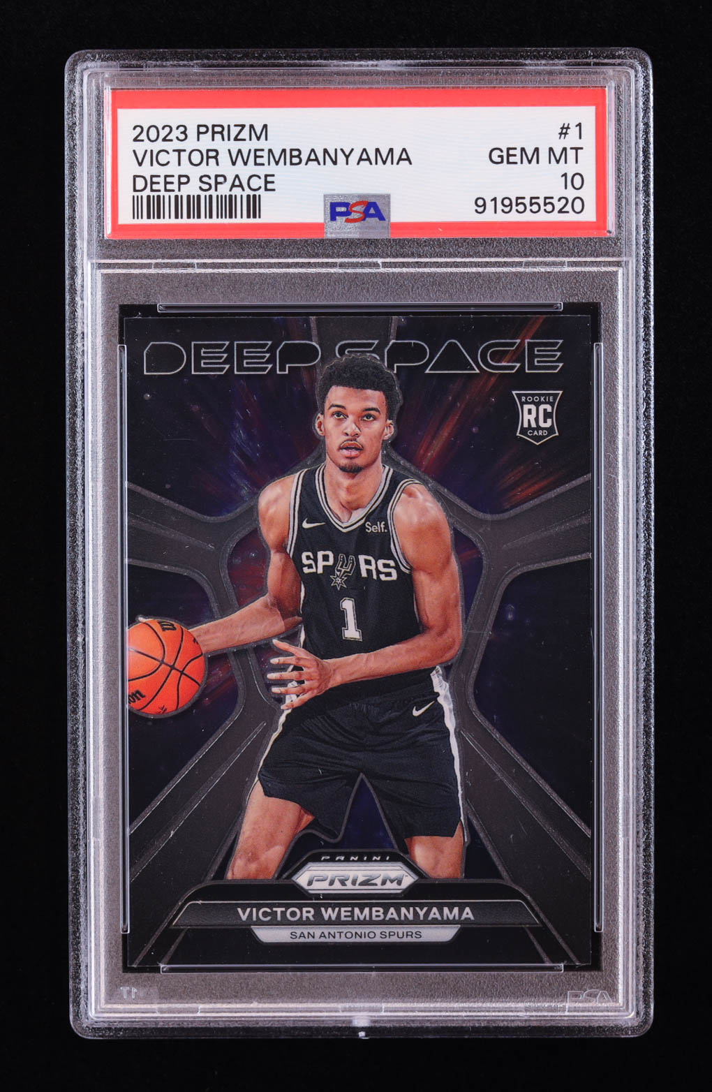 Victor Wembanyama 2023-24 Panini Prizm Deep Space #1 RC (PSA 10) at PristineAuction.com Victor Wembanyama 2023-24 Panini Prizm Deep Space #1 RC (PSA 10) at PristineAuction.com