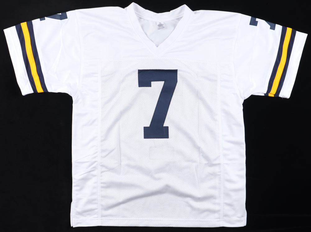 Donovan Edwards Signed Jersey Inscribed "2023 National Champs" (Beckett) at PristineAuction.com Donovan Edwards Signed Jersey Inscribed "2023 National Champs" (Beckett) at PristineAuction.com