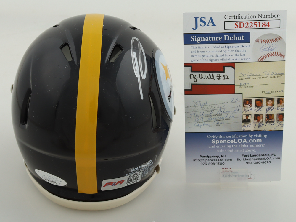 George Pickens Signed Steelers Speed Mini Helmet (JSA) at PristineAuction.com George Pickens Signed Steelers Speed Mini Helmet (JSA) at PristineAuction.com