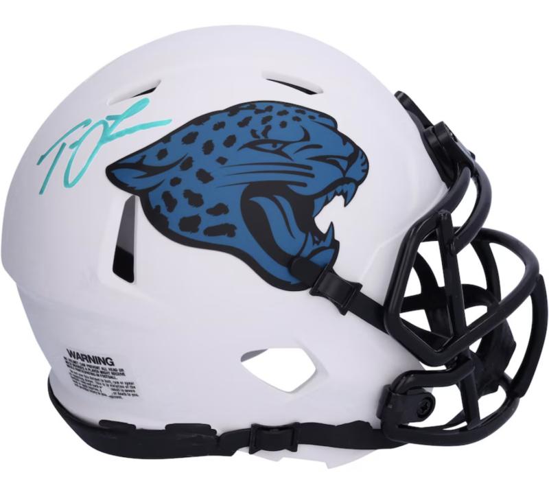 Trevor Lawrence Signed Jaguars Lunar Eclipse Alternate Speed Mini Helmet (Fanatics) at PristineAuction.com Trevor Lawrence Signed Jaguars Lunar Eclipse Alternate Speed Mini Helmet (Fanatics) at PristineAuction.com