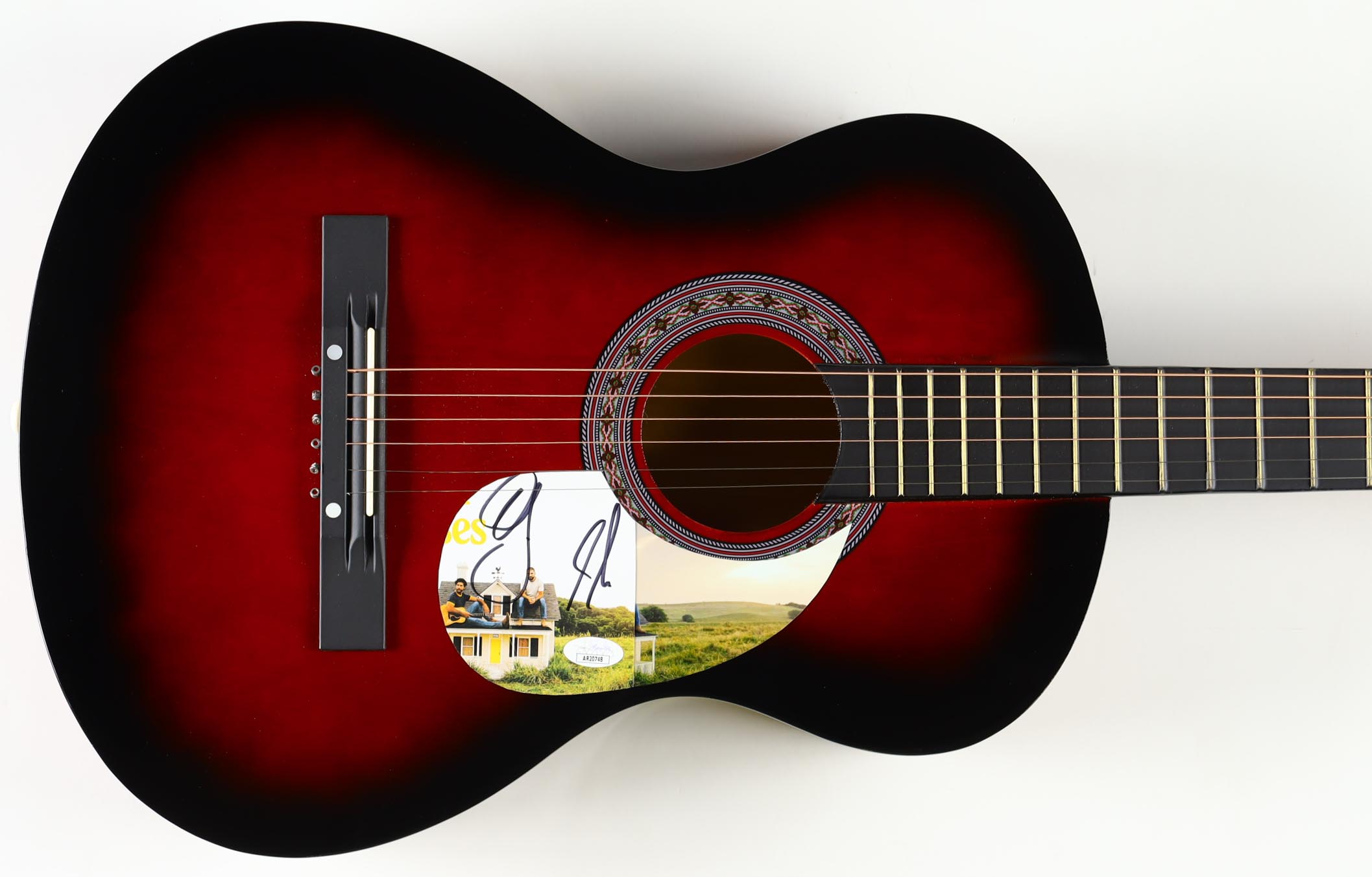 Dan Smyers & Shay Mooney Signed 38" Acoustic Guitar (JSA) at PristineAuction.com Dan Smyers & Shay Mooney Signed 38" Acoustic Guitar (JSA) at PristineAuction.com