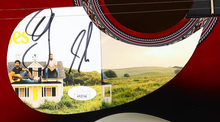 Dan Smyers & Shay Mooney Signed 38" Acoustic Guitar (JSA) at PristineAuction.com Dan Smyers & Shay Mooney Signed 38" Acoustic Guitar (JSA) at PristineAuction.com
