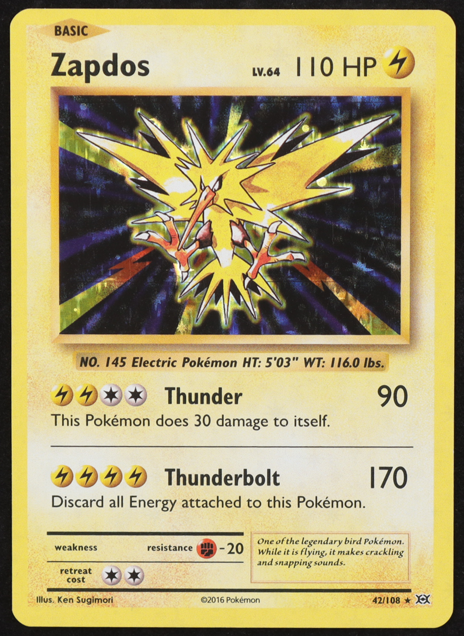 Zapdos 2016 Pokemon XY Evolutions #42 HOLO at PristineAuction.com Zapdos 2016 Pokemon XY Evolutions #42 HOLO at PristineAuction.com