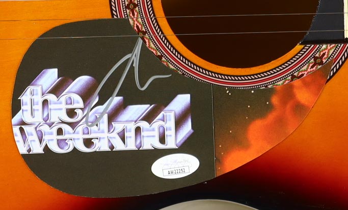 The Weeknd Signed 38" Acoustic Guitar (JSA) at PristineAuction.com The Weeknd Signed 38" Acoustic Guitar (JSA) at PristineAuction.com