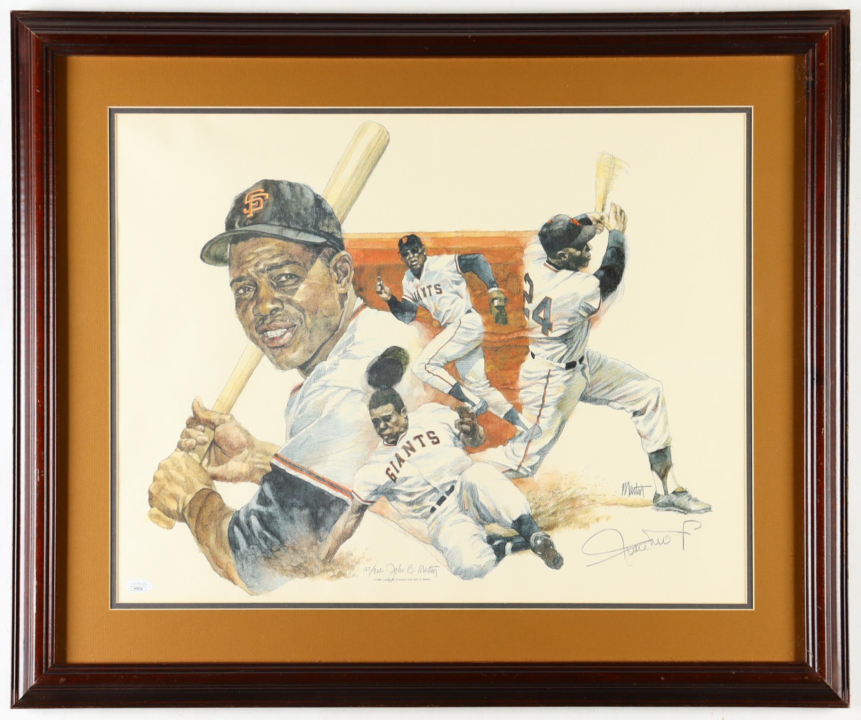Willie Mays Signed LE Giants Custom Framed Print (JSA) at PristineAuction.com Willie Mays Signed LE Giants Custom Framed Print (JSA) at PristineAuction.com
