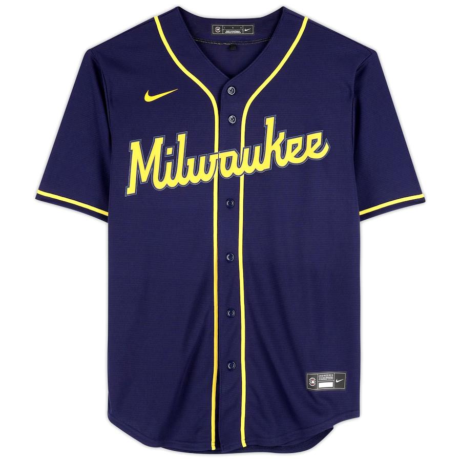 Jackson Chourio Signed Brewers Nike Jersey (Fanatics) at PristineAuction.com Jackson Chourio Signed Brewers Nike Jersey (Fanatics) at PristineAuction.com