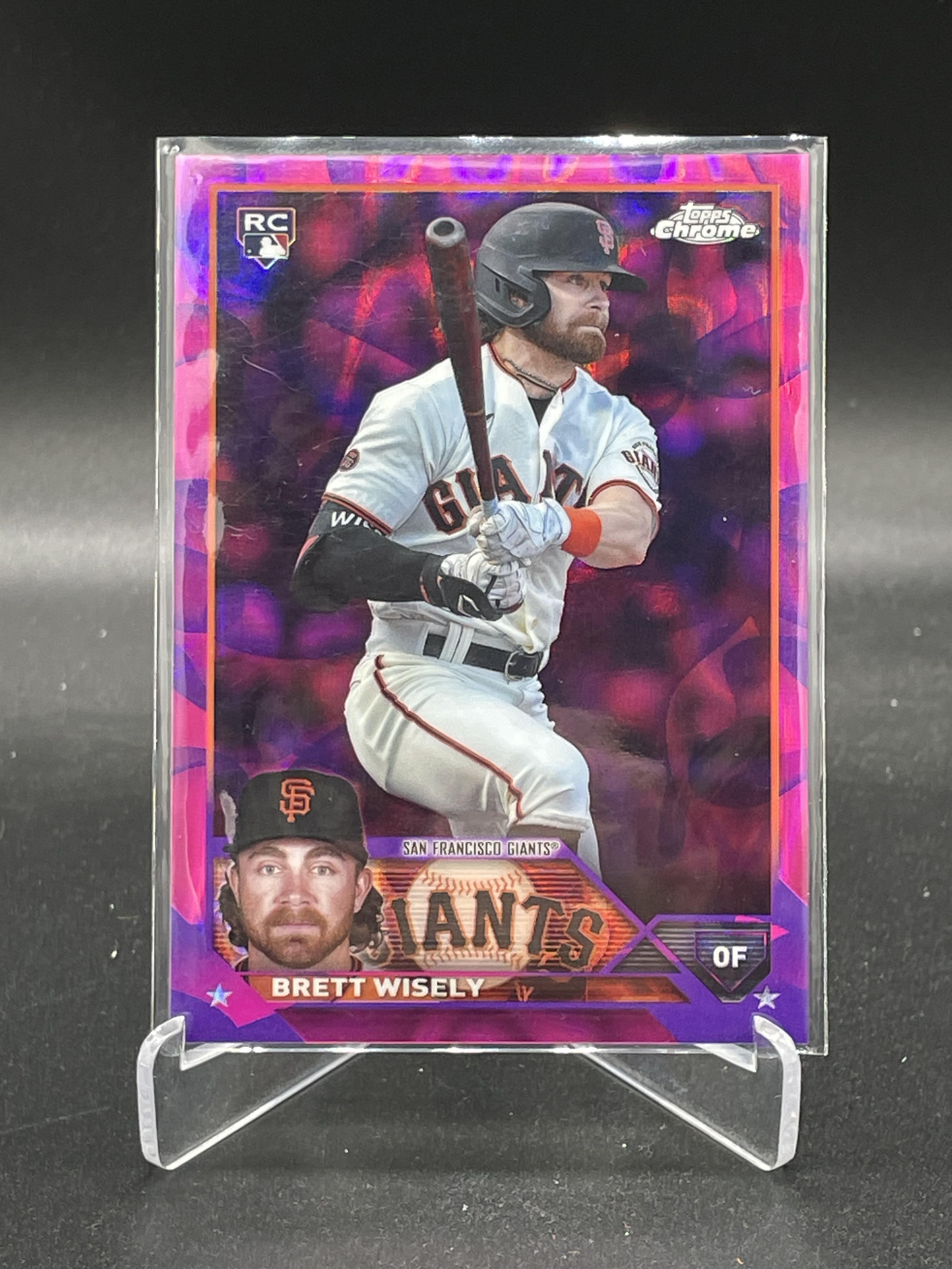 Brett Wisely 2023 Topps Chrome Purple Magenta Lava Lamp Refractor #USC214 #/299 at PristineAuction.com Brett Wisely 2023 Topps Chrome Purple Magenta Lava Lamp Refractor #USC214 #/299 at PristineAuction.com