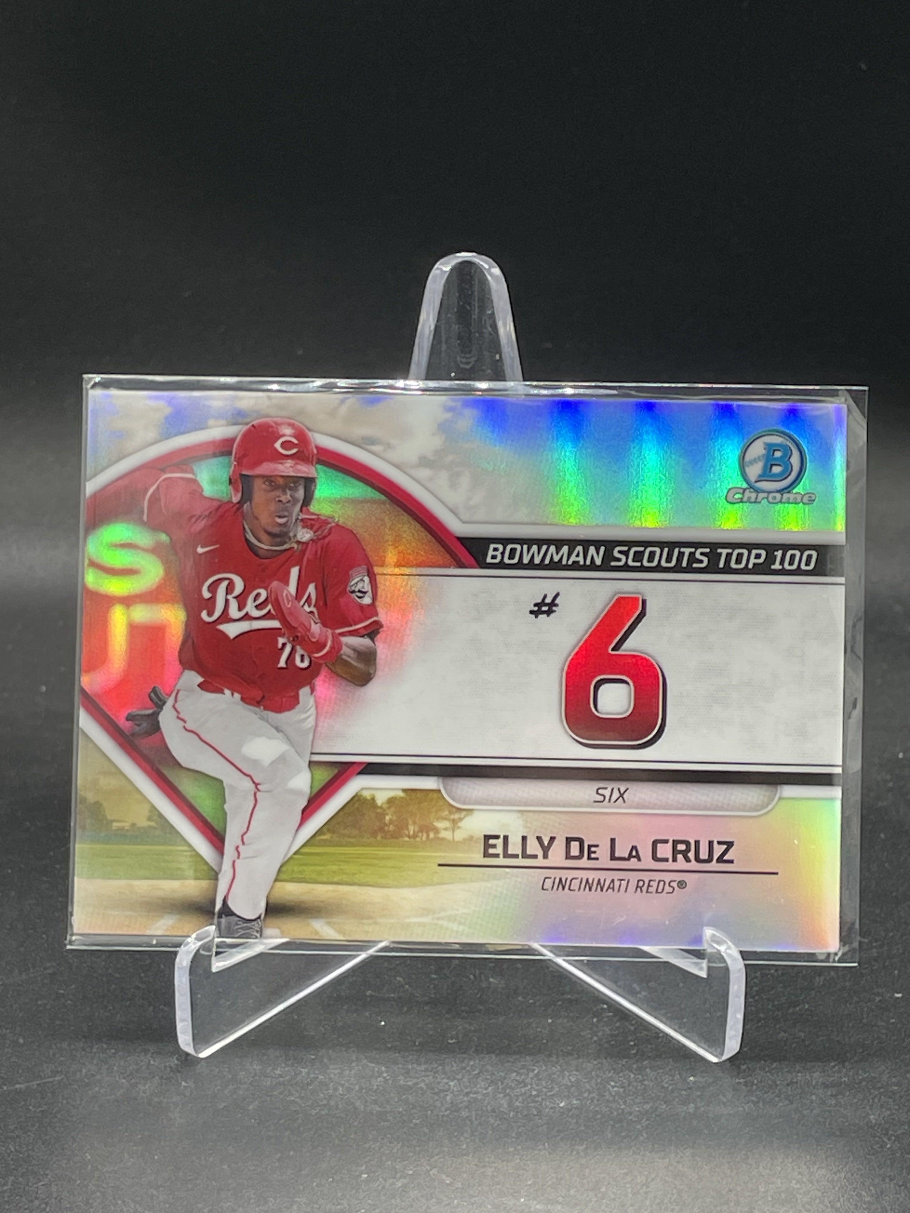 Elly De La Cruz 2023 Bowman Chrome Scouts Top 100 Refractor #BTP6 at PristineAuction.com Elly De La Cruz 2023 Bowman Chrome Scouts Top 100 Refractor #BTP6 at PristineAuction.com