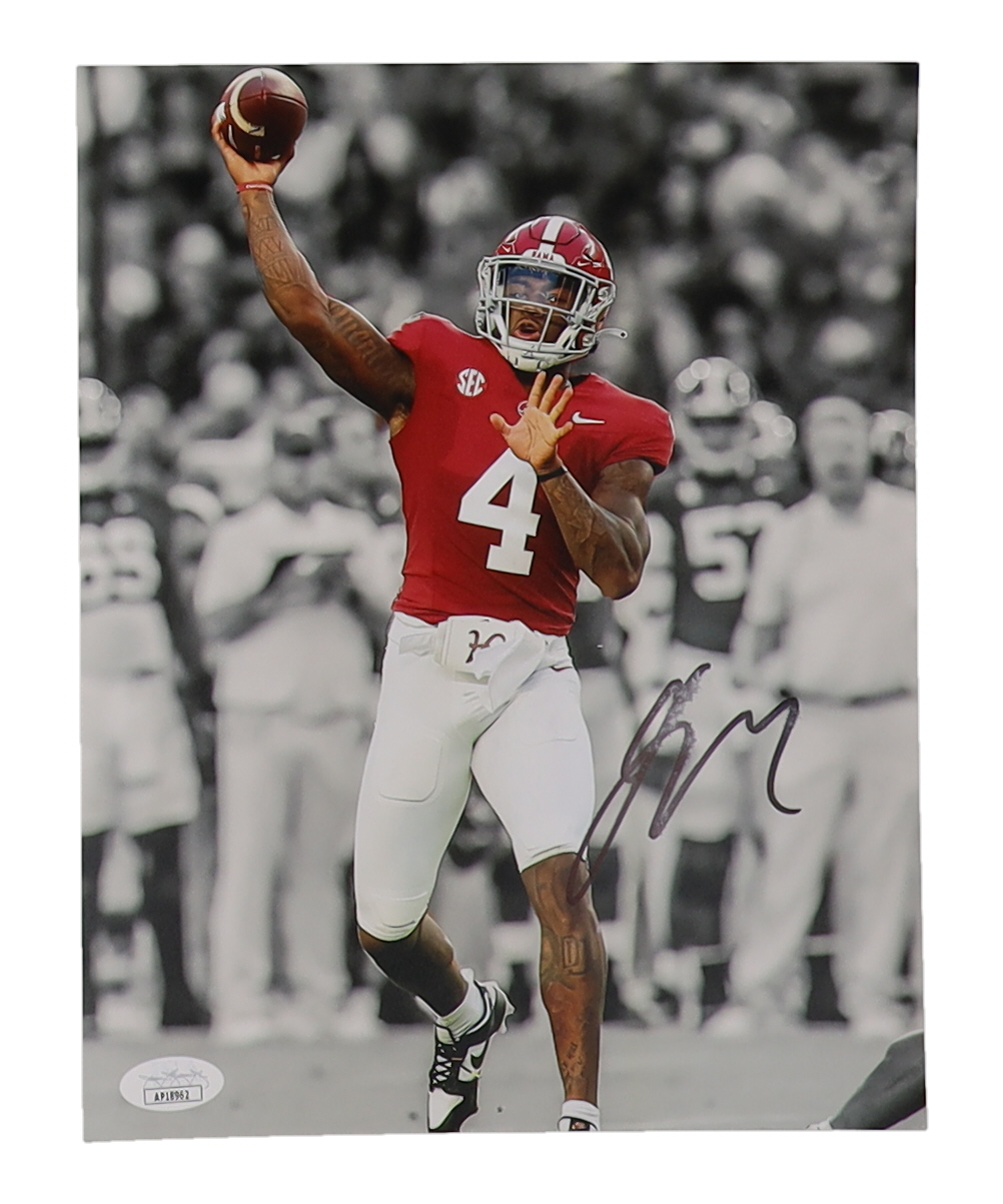 Jalen Milroe Signed Alabama Crimson Tide 8x10 Photo (JSA) at PristineAuction.com Jalen Milroe Signed Alabama Crimson Tide 8x10 Photo (JSA) at PristineAuction.com