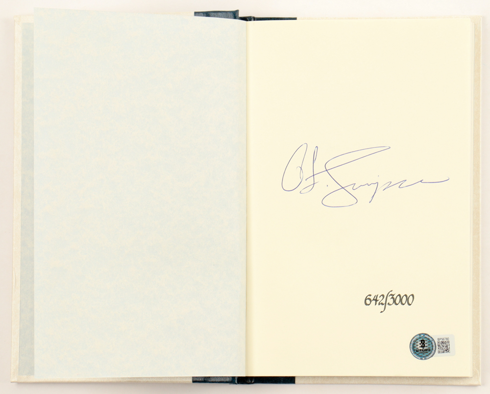 OJ Simpson Signed LE "I Want to Tell You" Hardback Book (Beckett) at PristineAuction.com OJ Simpson Signed LE "I Want to Tell You" Hardback Book (Beckett) at PristineAuction.com