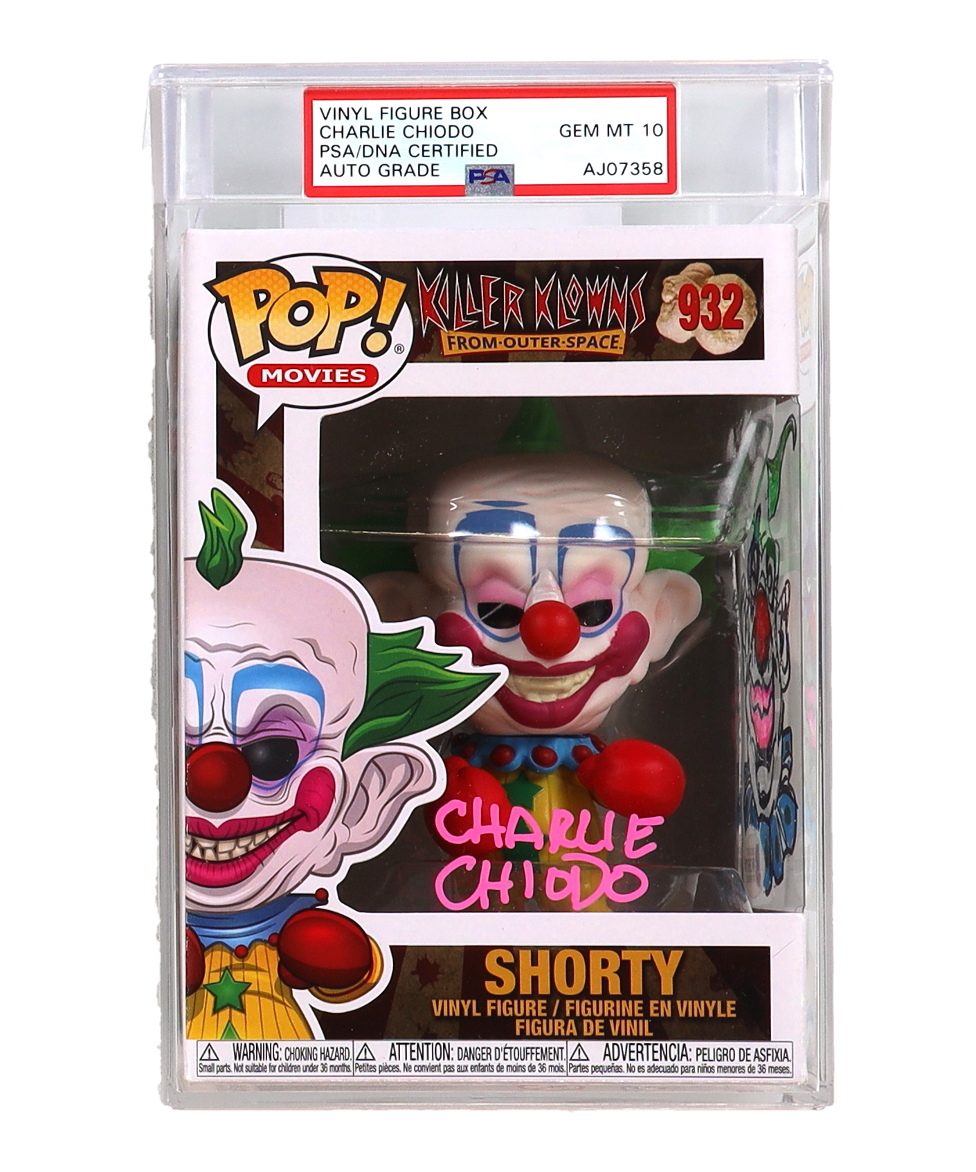 Charlie Chiodo Signed "Killer Klowns from Outer Space" #932 Shorty Funko Pop! Vinyl Figure with Hand-Drawn Sketch (PSA & Beckett) at PristineAuction.com Charlie Chiodo Signed "Killer Klowns from Outer Space" #932 Shorty Funko Pop! Vinyl Figure with Hand-Drawn Sketch (PSA & Beckett) at PristineAuction.com