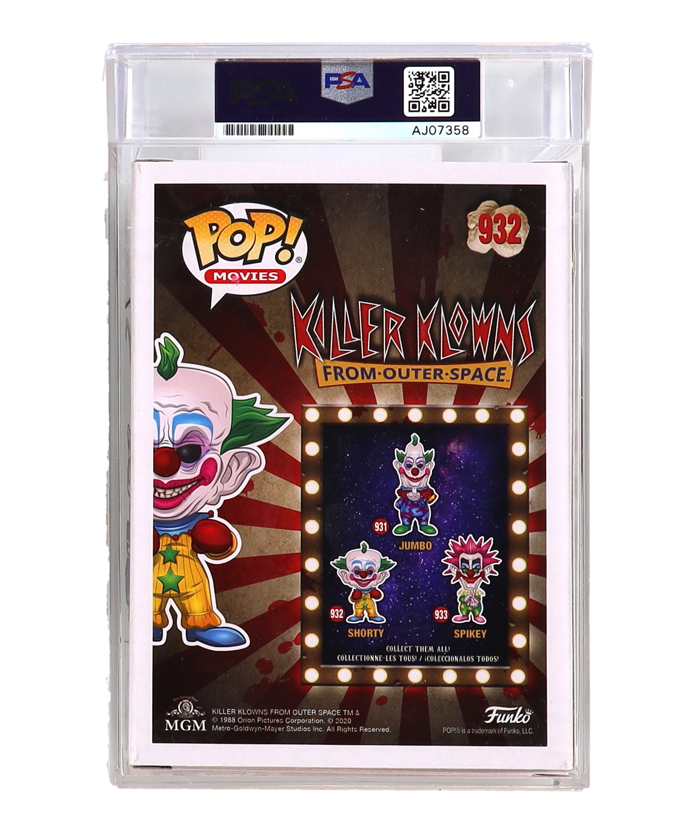 Charlie Chiodo Signed "Killer Klowns from Outer Space" #932 Shorty Funko Pop! Vinyl Figure with Hand-Drawn Sketch (PSA & Beckett) at PristineAuction.com Charlie Chiodo Signed "Killer Klowns from Outer Space" #932 Shorty Funko Pop! Vinyl Figure with Hand-Drawn Sketch (PSA & Beckett) at PristineAuction.com