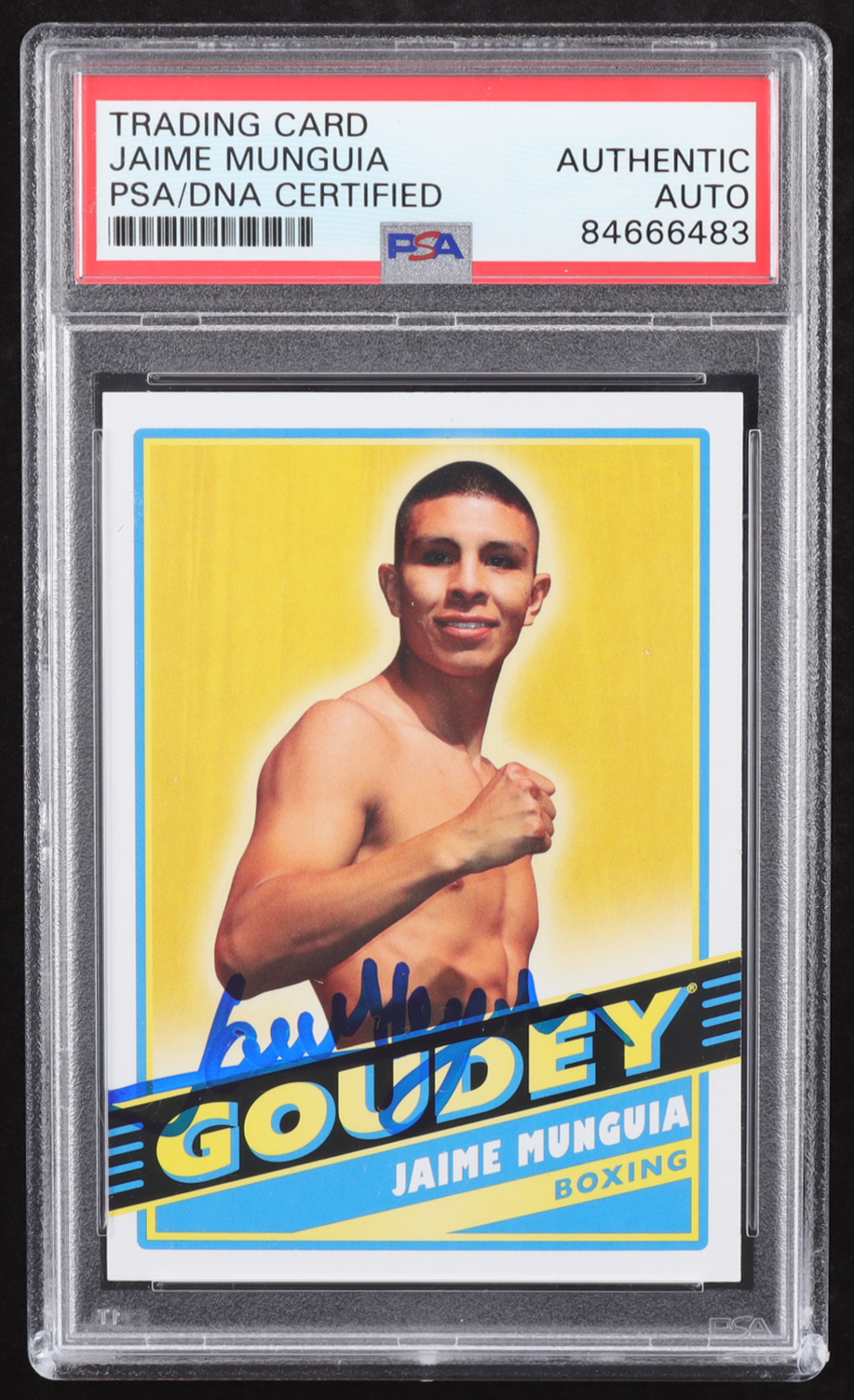 Jaime Munguia Signed 2020 Upper Deck Goodwin Champions Goudey #G18 (PSA) at PristineAuction.com Jaime Munguia Signed 2020 Upper Deck Goodwin Champions Goudey #G18 (PSA) at PristineAuction.com