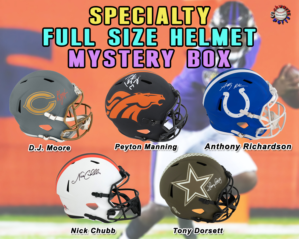 Full Size SPECIALTY Football Helmet Signed Mystery Box – Series 21 (Limited to 150) - Schwartz Sports at PristineAuction.com Full Size SPECIALTY Football Helmet Signed Mystery Box – Series 21 (Limited to 150) - Schwartz Sports at PristineAuction.com