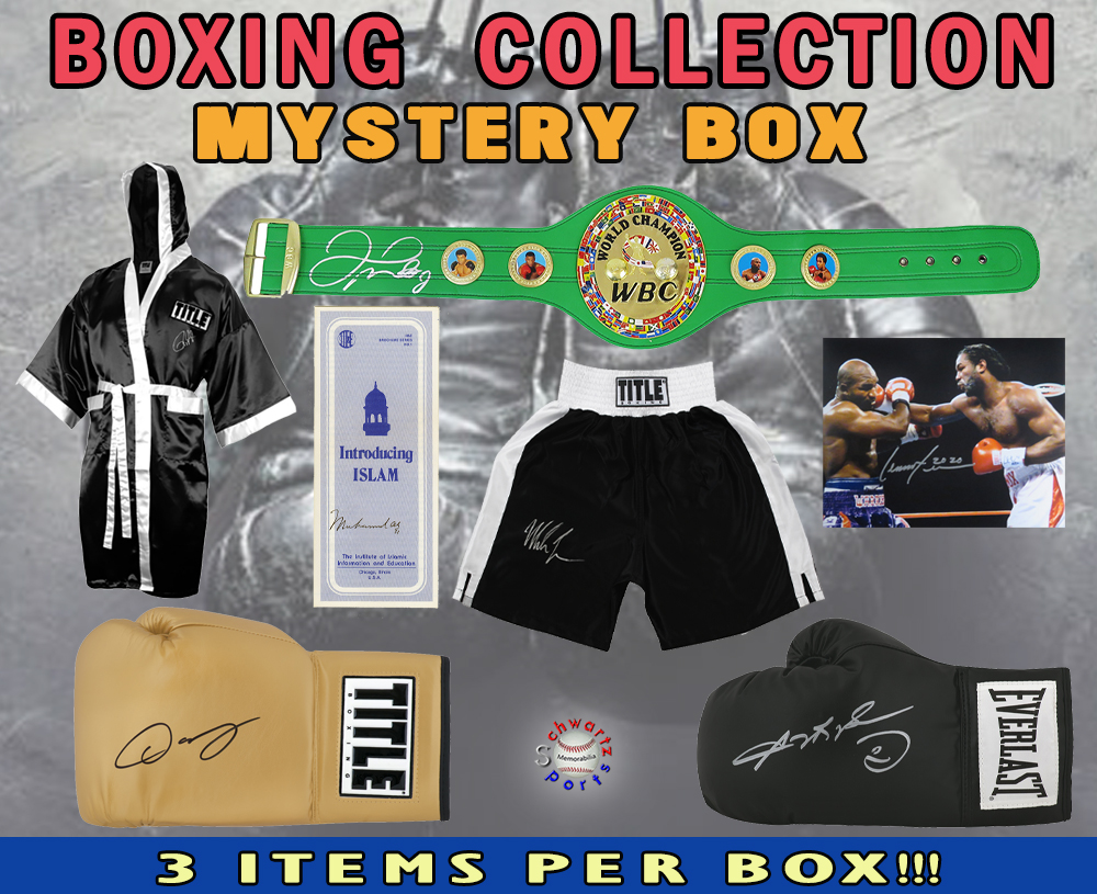 Boxing Collection Mystery Box - Series 18 (Limited to 100) (3 Boxing Autographs Per Box) – Schwartz Sports at PristineAuction.com Boxing Collection Mystery Box - Series 18 (Limited to 100) (3 Boxing Autographs Per Box) – Schwartz Sports at PristineAuction.com