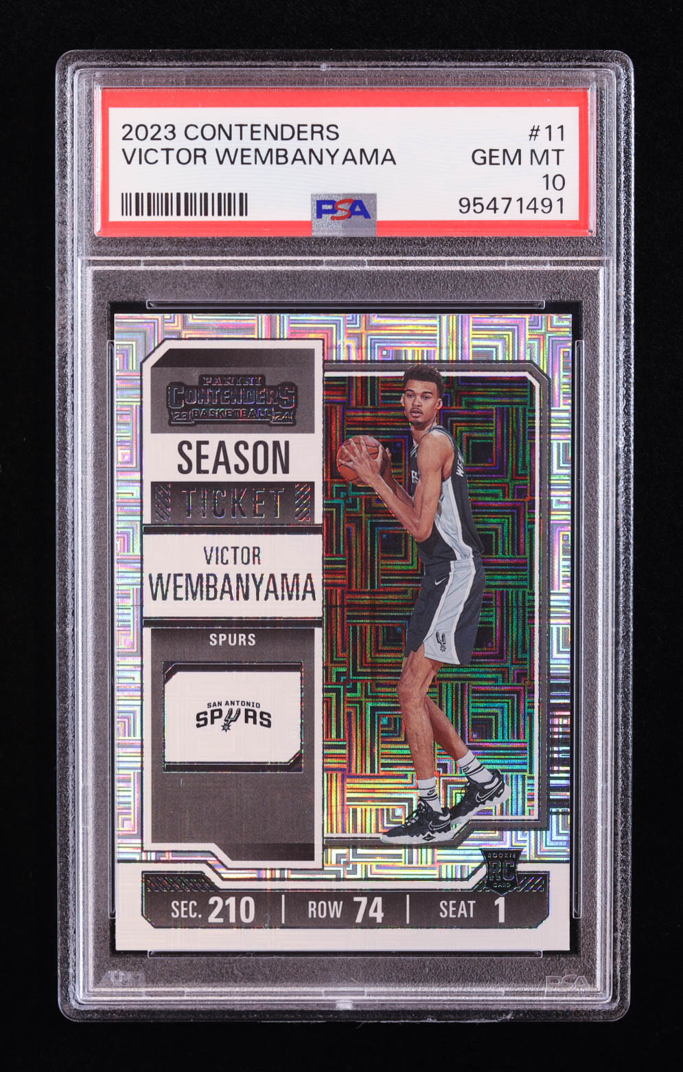 Victor Wembanyama 2023-24 Panini Contenders #11 RC (PSA 10) at PristineAuction.com Victor Wembanyama 2023-24 Panini Contenders #11 RC (PSA 10) at PristineAuction.com