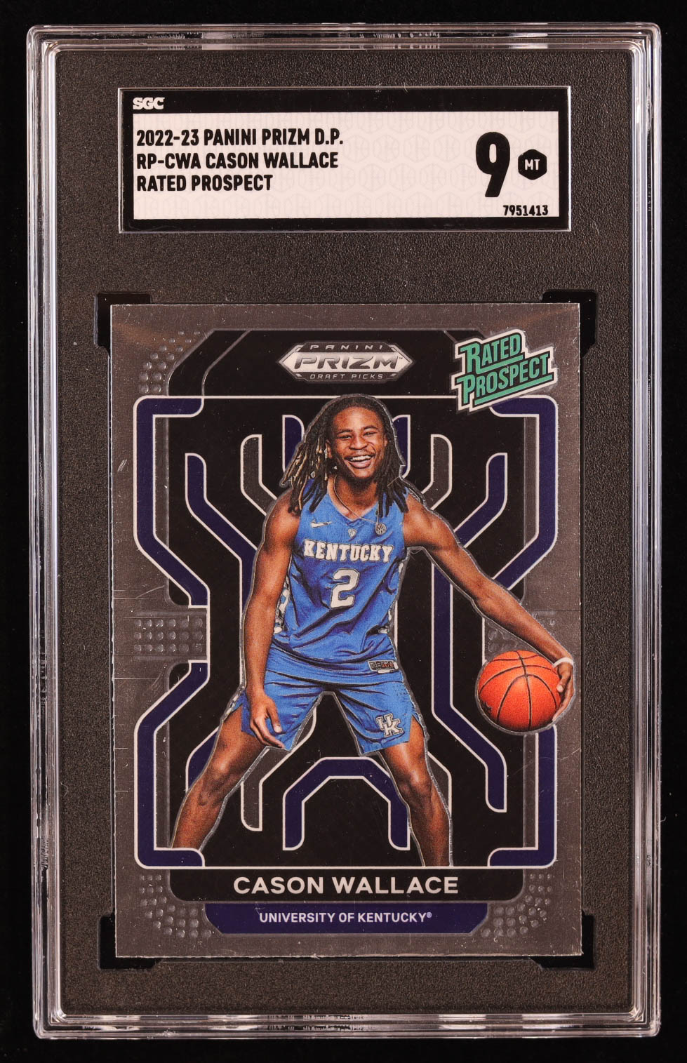 Cason Wallace 2022-23 Panini Prizm Draft Picks Rated Prospect #11 RC (SGC 9) at PristineAuction.com Cason Wallace 2022-23 Panini Prizm Draft Picks Rated Prospect #11 RC (SGC 9) at PristineAuction.com