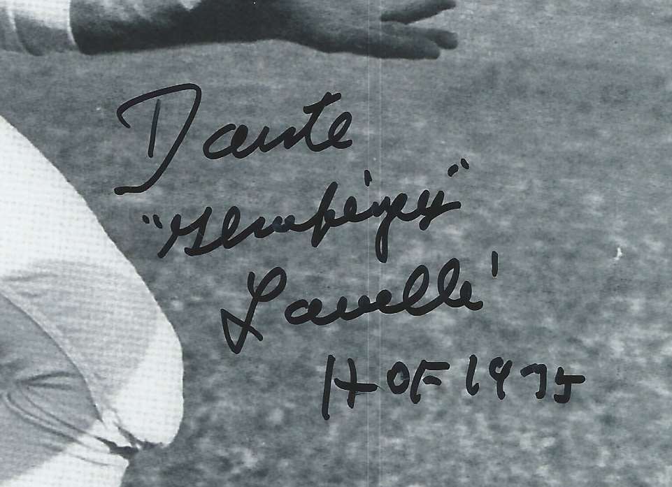 Dante "Gluefingers" Lavelli Signed Browns 8x10 Photo Inscribed "HOF 1975" (JSA) at PristineAuction.com Dante "Gluefingers" Lavelli Signed Browns 8x10 Photo Inscribed "HOF 1975" (JSA) at PristineAuction.com