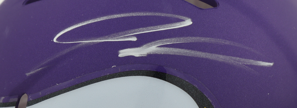 Jordan Addison Signed Vikings Speed Mini Helmet (PIA) at PristineAuction.com Jordan Addison Signed Vikings Speed Mini Helmet (PIA) at PristineAuction.com