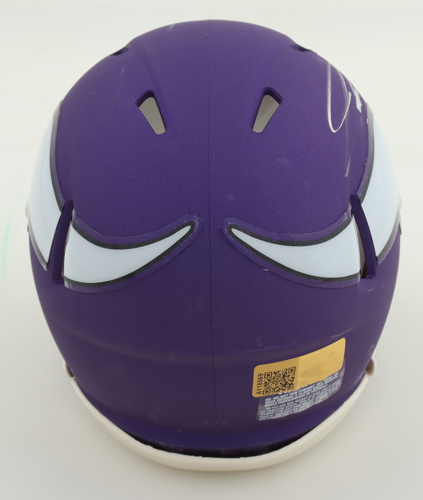 Jordan Addison Signed Vikings Speed Mini Helmet (PIA) at PristineAuction.com Jordan Addison Signed Vikings Speed Mini Helmet (PIA) at PristineAuction.com