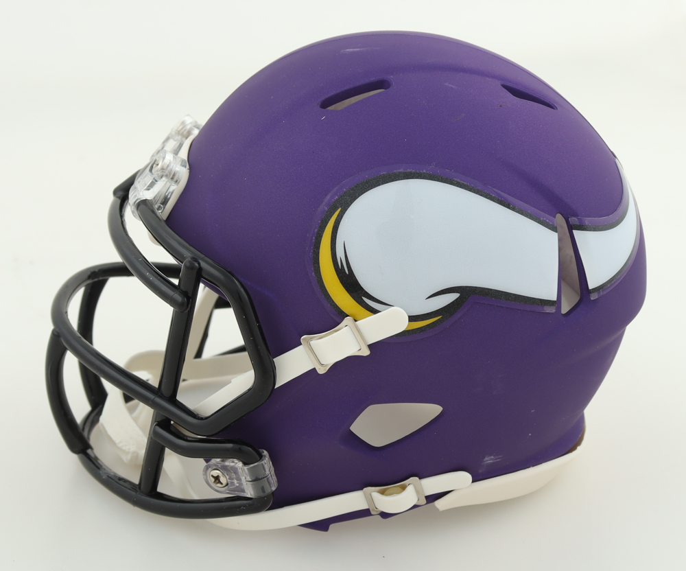 Jordan Addison Signed Vikings Speed Mini Helmet (PIA) at PristineAuction.com Jordan Addison Signed Vikings Speed Mini Helmet (PIA) at PristineAuction.com