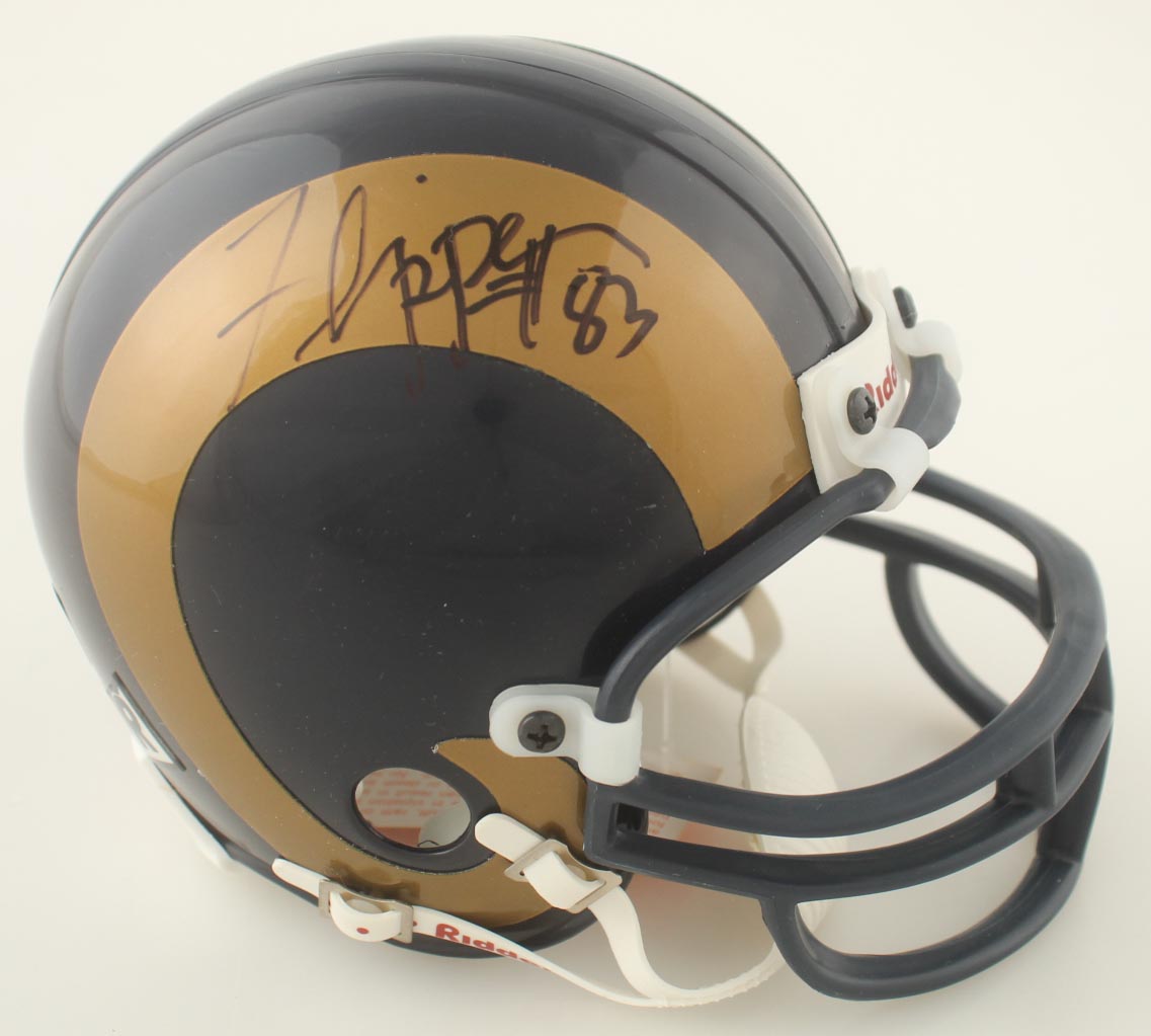 Flipper Anderson Signed Rams Throwback Mini Helmet (Beckett) at PristineAuction.com Flipper Anderson Signed Rams Throwback Mini Helmet (Beckett) at PristineAuction.com