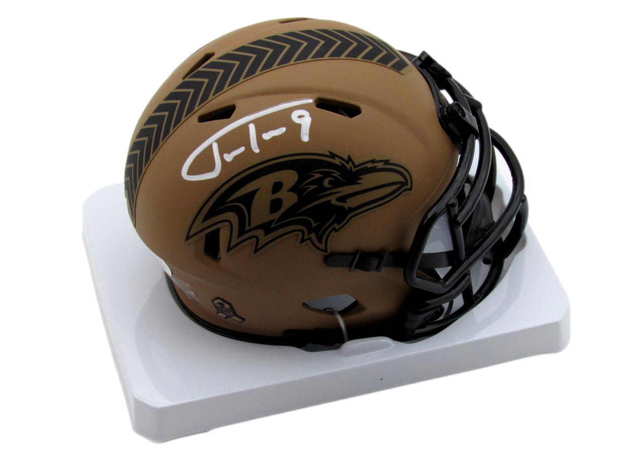 Justin Tucker Signed Ravens Salute To Service Alternate Speed Mini Helmet (JSA) at PristineAuction.com Justin Tucker Signed Ravens Salute To Service Alternate Speed Mini Helmet (JSA) at PristineAuction.com