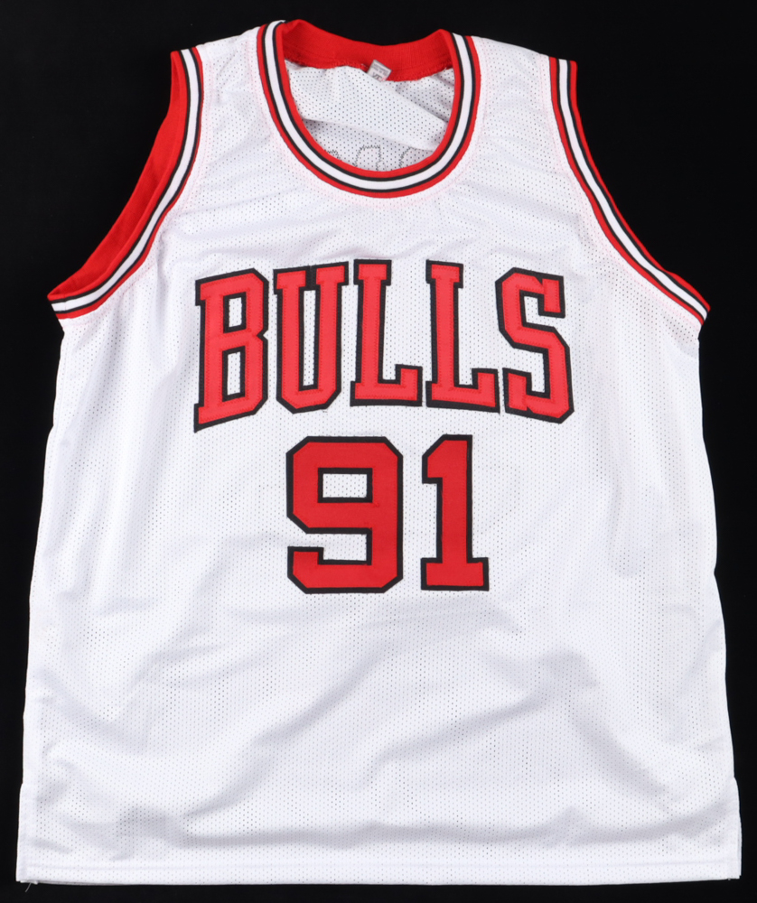 Dennis Rodman Signed Jersey (Beckett) at PristineAuction.com Dennis Rodman Signed Jersey (Beckett) at PristineAuction.com