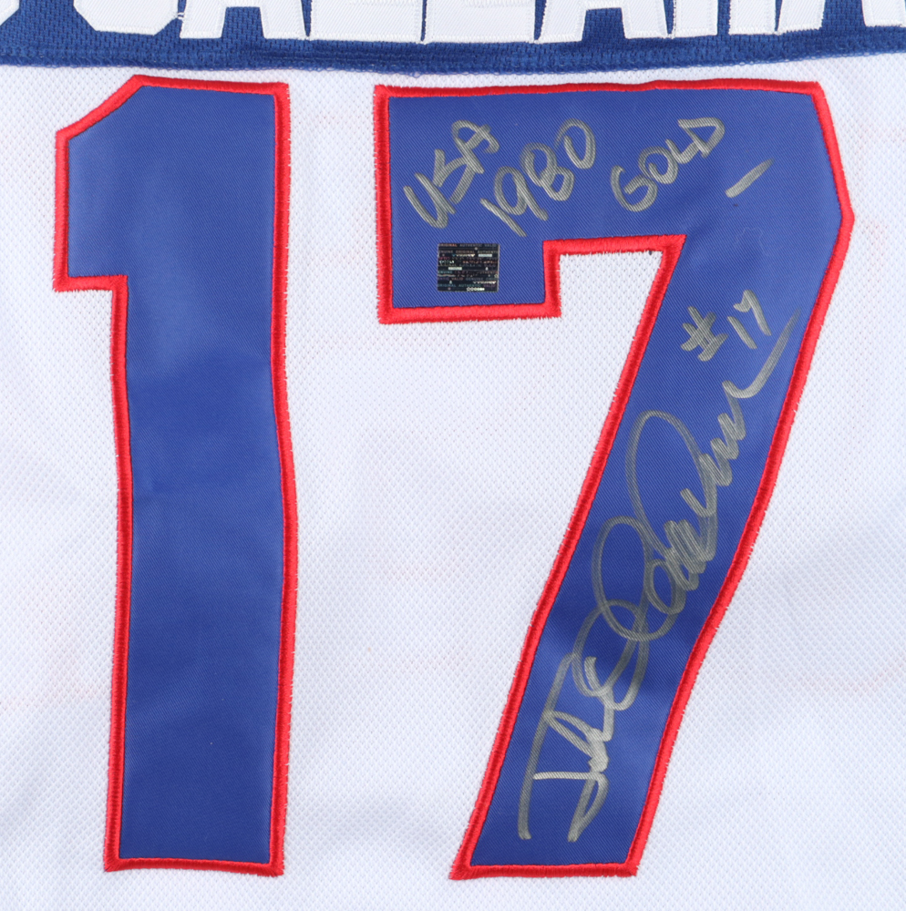 Jack O'Callahan Signed Jersey Inscribed "USA 1980 Gold" (LowSportsGear) at PristineAuction.com Jack O'Callahan Signed Jersey Inscribed "USA 1980 Gold" (LowSportsGear) at PristineAuction.com