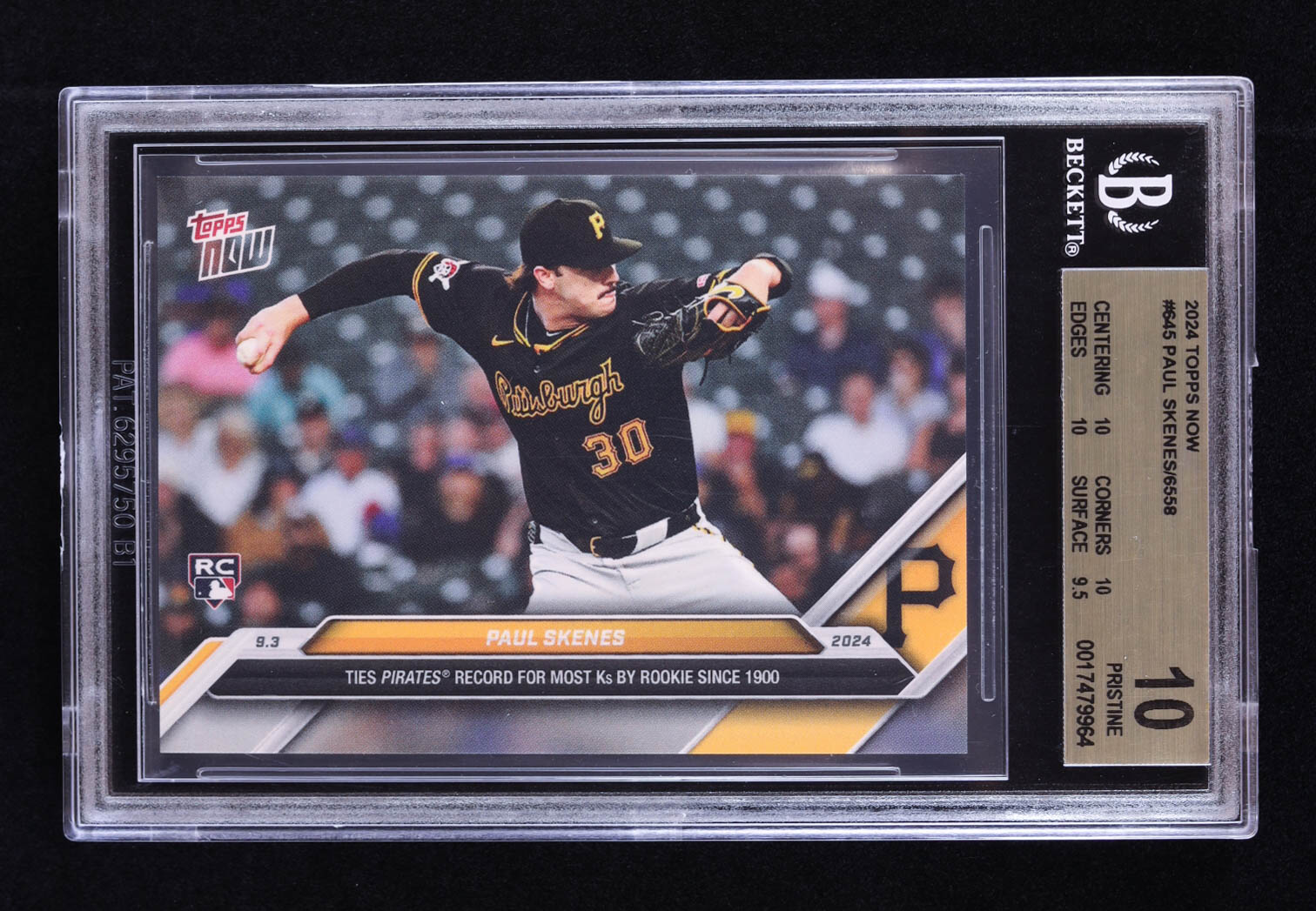 Paul Skenes 2024 Topps Now #645 RC (BGS 10) at PristineAuction.com Paul Skenes 2024 Topps Now #645 RC (BGS 10) at PristineAuction.com