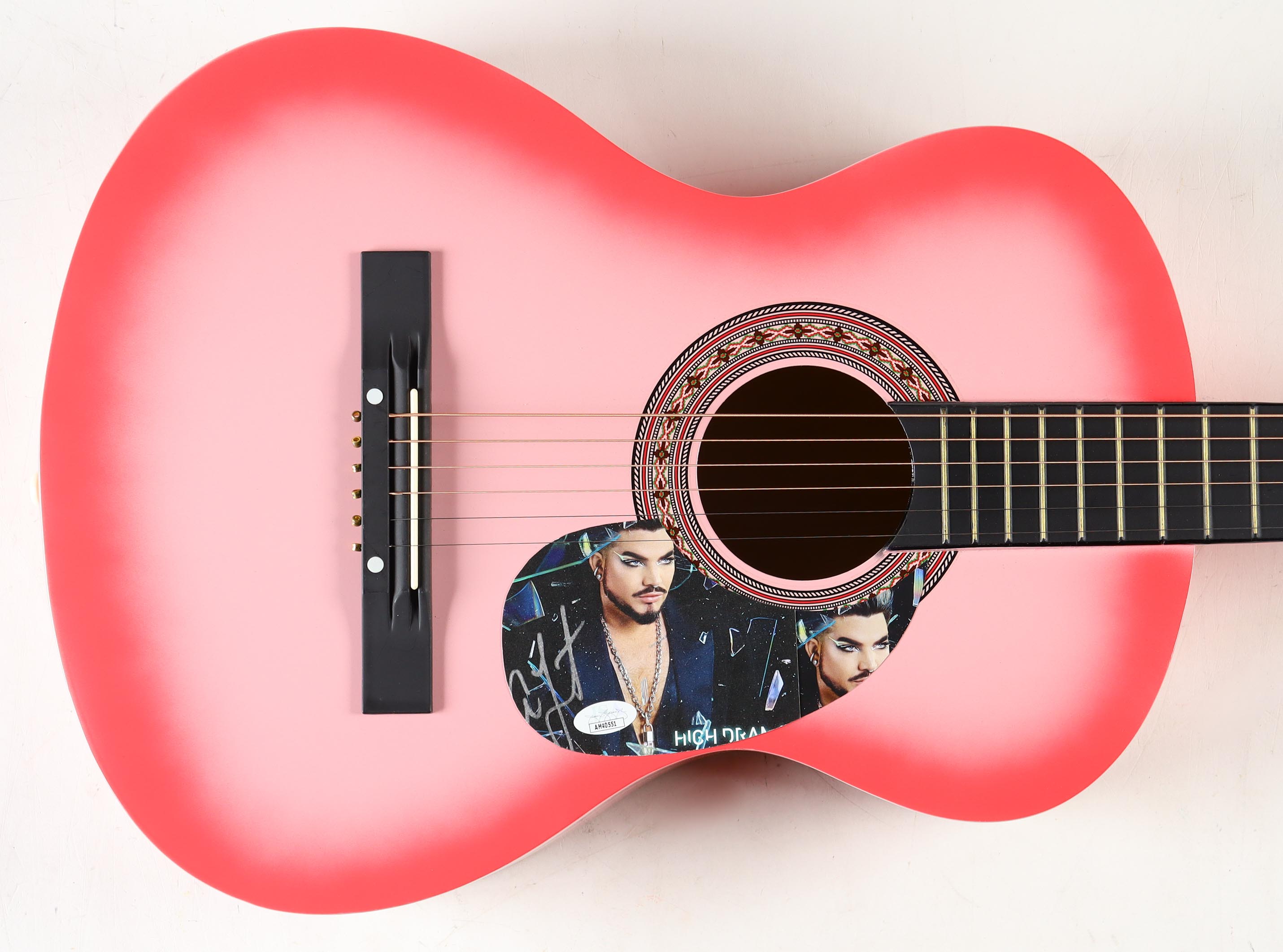 Adam Lambert Signed 38" Acoustic Guitar (JSA) at PristineAuction.com Adam Lambert Signed 38" Acoustic Guitar (JSA) at PristineAuction.com