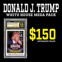 Break King "DONALD J. TRUMP WHITE HOUSE MEGA" Mystery Box / Pack Series 1 Lot of (4) at PristineAuction.com Break King "DONALD J. TRUMP WHITE HOUSE MEGA" Mystery Box / Pack Series 1 Lot of (4) at PristineAuction.com